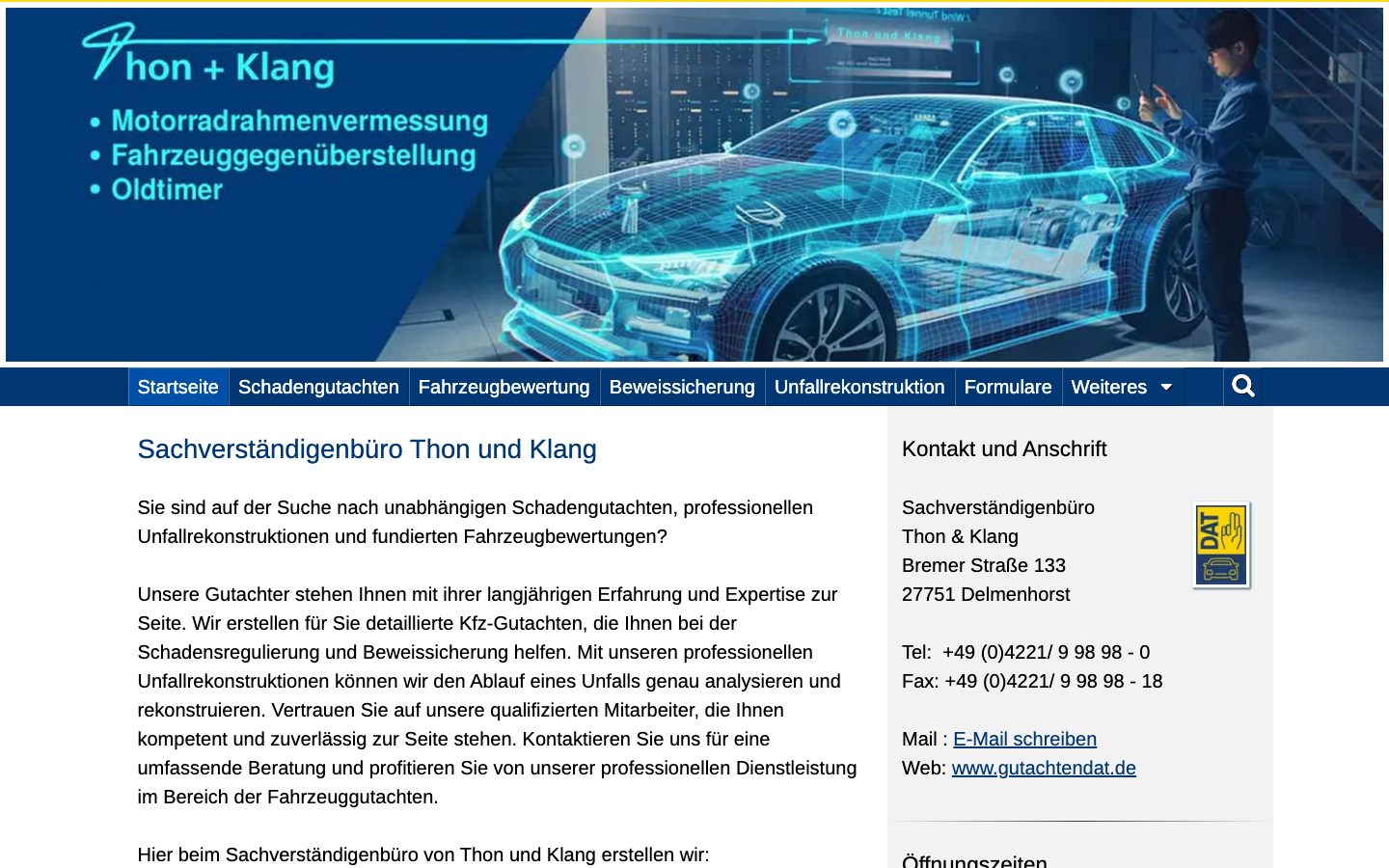 Thon & Klang — alte Website